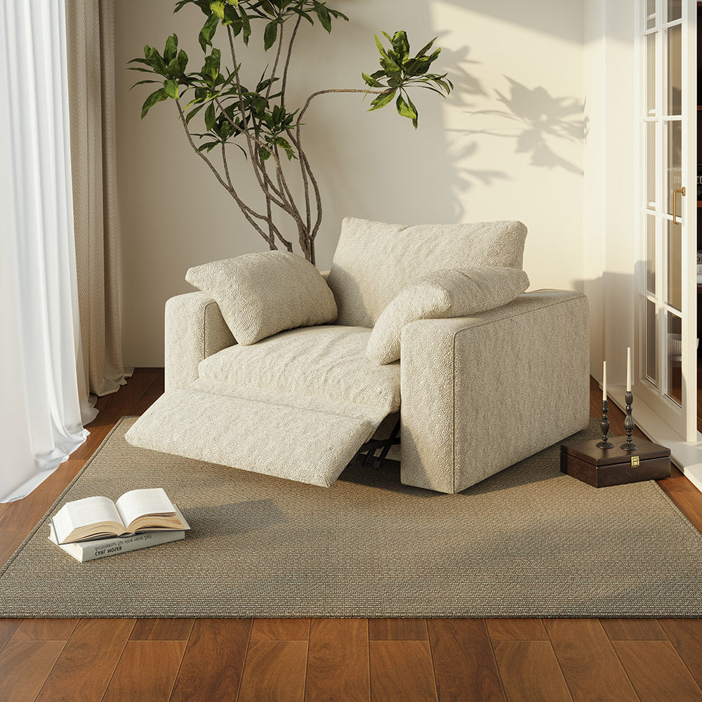 CloudLuxe Recliner Chair-Bouclé