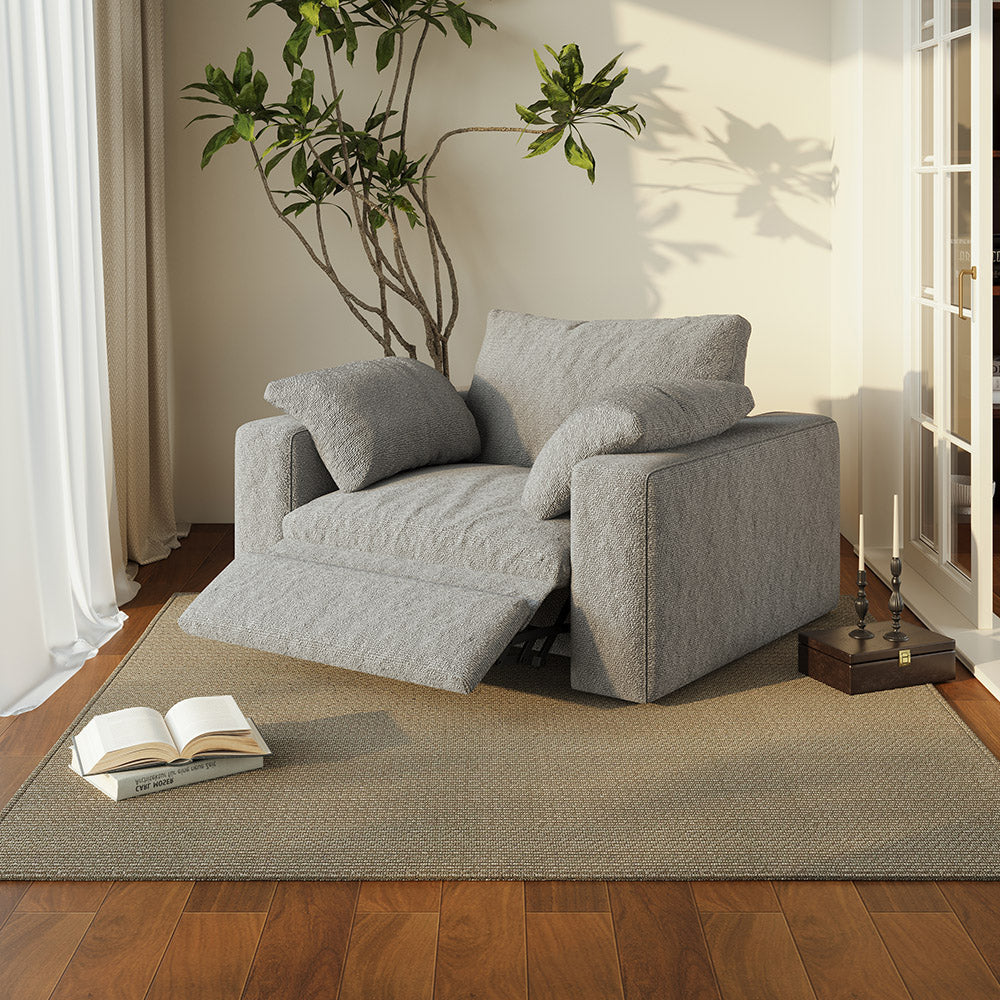 CloudLuxe Recliner Chair-Bouclé