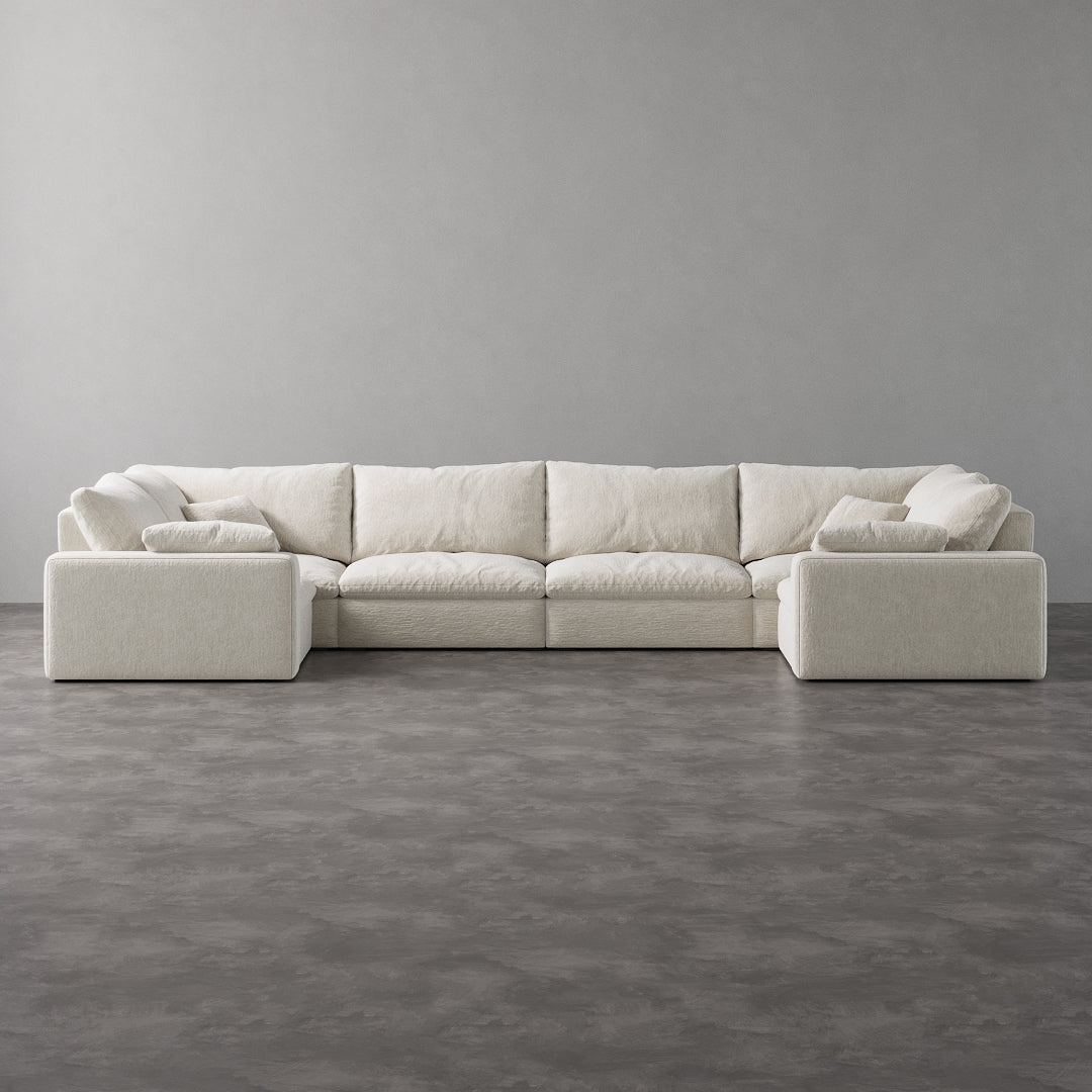 CloudLuxe U-Shape 6-Piece Modular Recliner Sectional