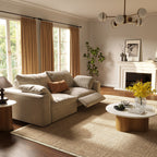 CloudLuxe 2-Piece Modular Recliner Sofa-Velvet