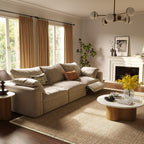 CloudLuxe 3-Piece Modular Recliner Sofa-Velvet