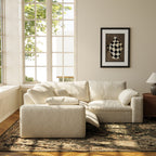 CloudLuxe Corner 3-Piece Modular Recliner Sectional-Bouclé