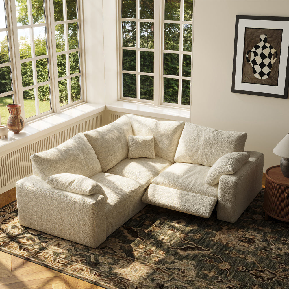 CloudLuxe Corner 3-Piece Modular Recliner Sectional