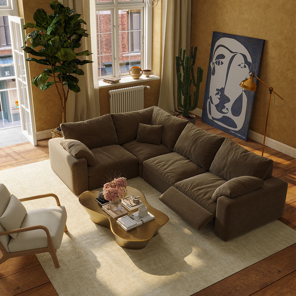 CloudLuxe L-Shape 4-Piece Modular Recliner Sectional