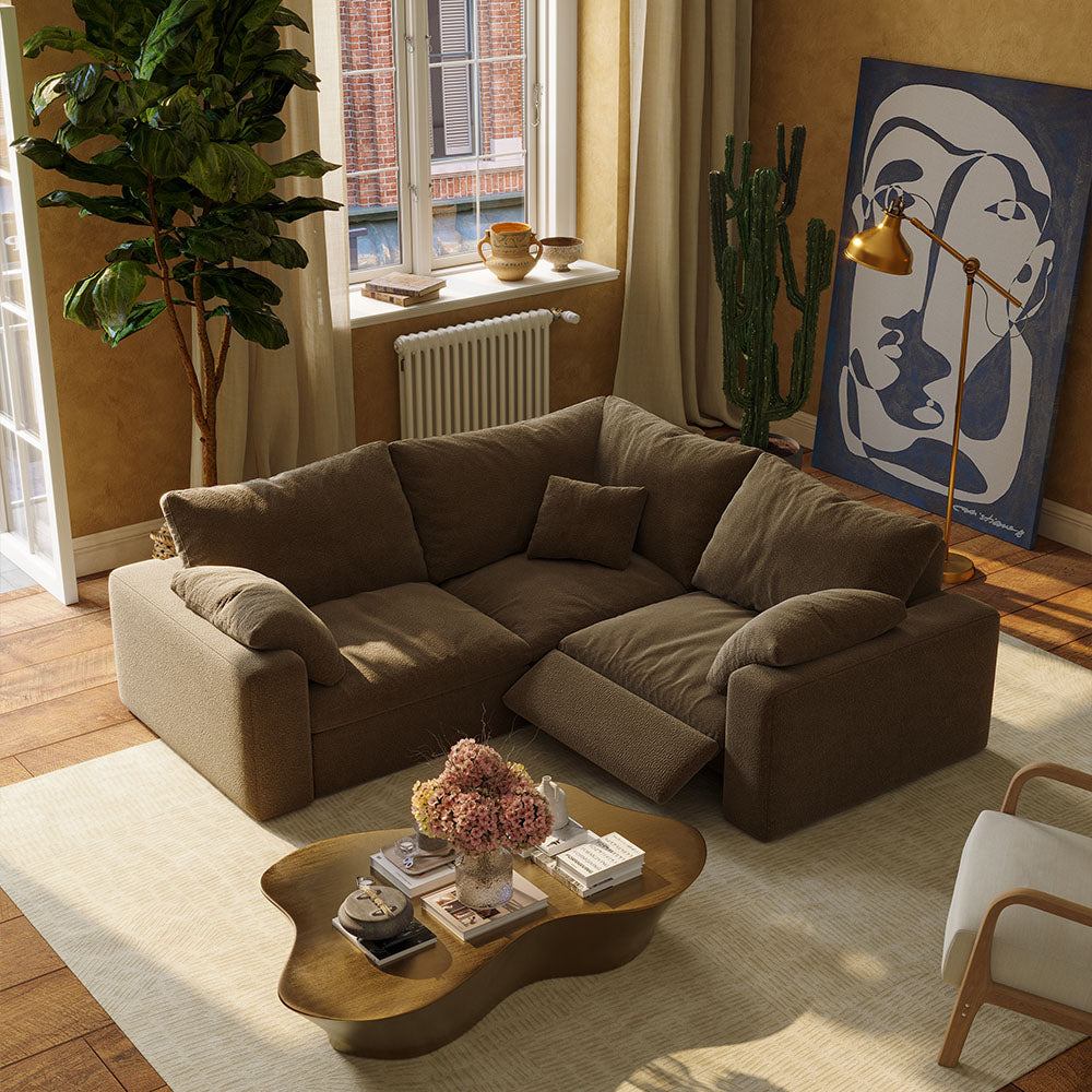 CloudLuxe Corner 3-Piece Modular Recliner Sectional
