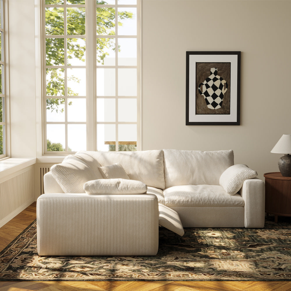 CloudLuxe Corner 3-Piece Modular Recliner Sectional