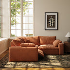 CloudLuxe Corner 3-Piece Modular Recliner Sectional-Corduroy
