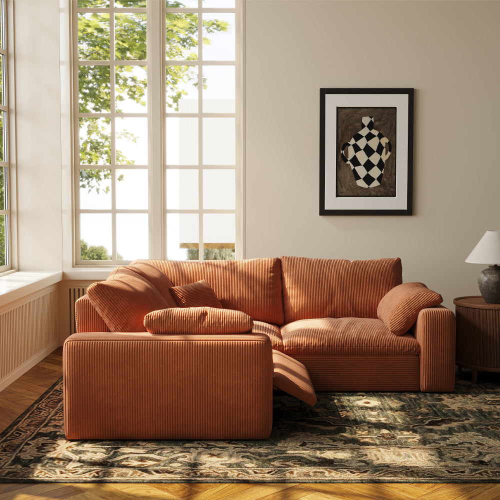 CloudLuxe Corner 3-Piece Modular Recliner Sectional