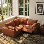 CloudLuxe Corner 3-Piece Modular Recliner Sectional-Corduroy
