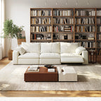 CloudLuxe 3-Piece Modular Recliner Sofa-Linen