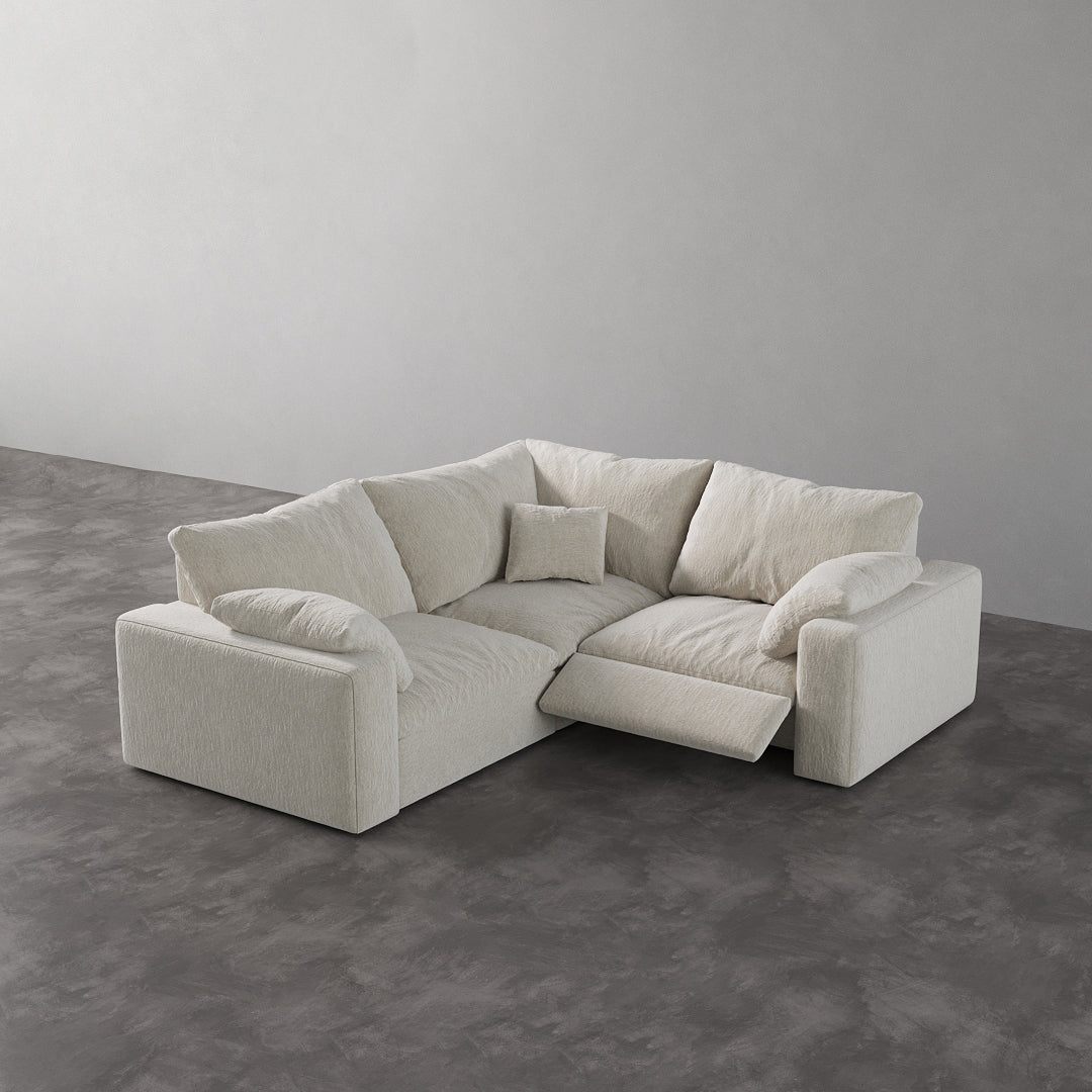CloudLuxe Corner 3-Piece Modular Recliner Sectional