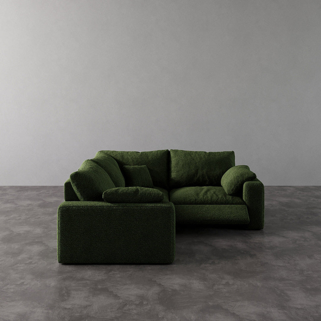 CloudLuxe Corner 3-Piece Modular Recliner Sectional-Bouclé