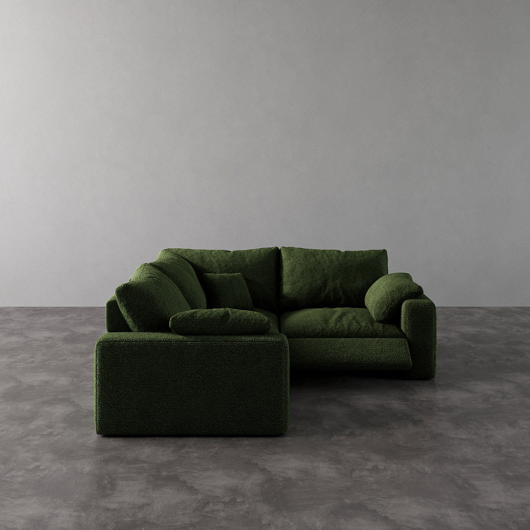 CloudLuxe Corner 3-Piece Modular Recliner Sectional-Bouclé