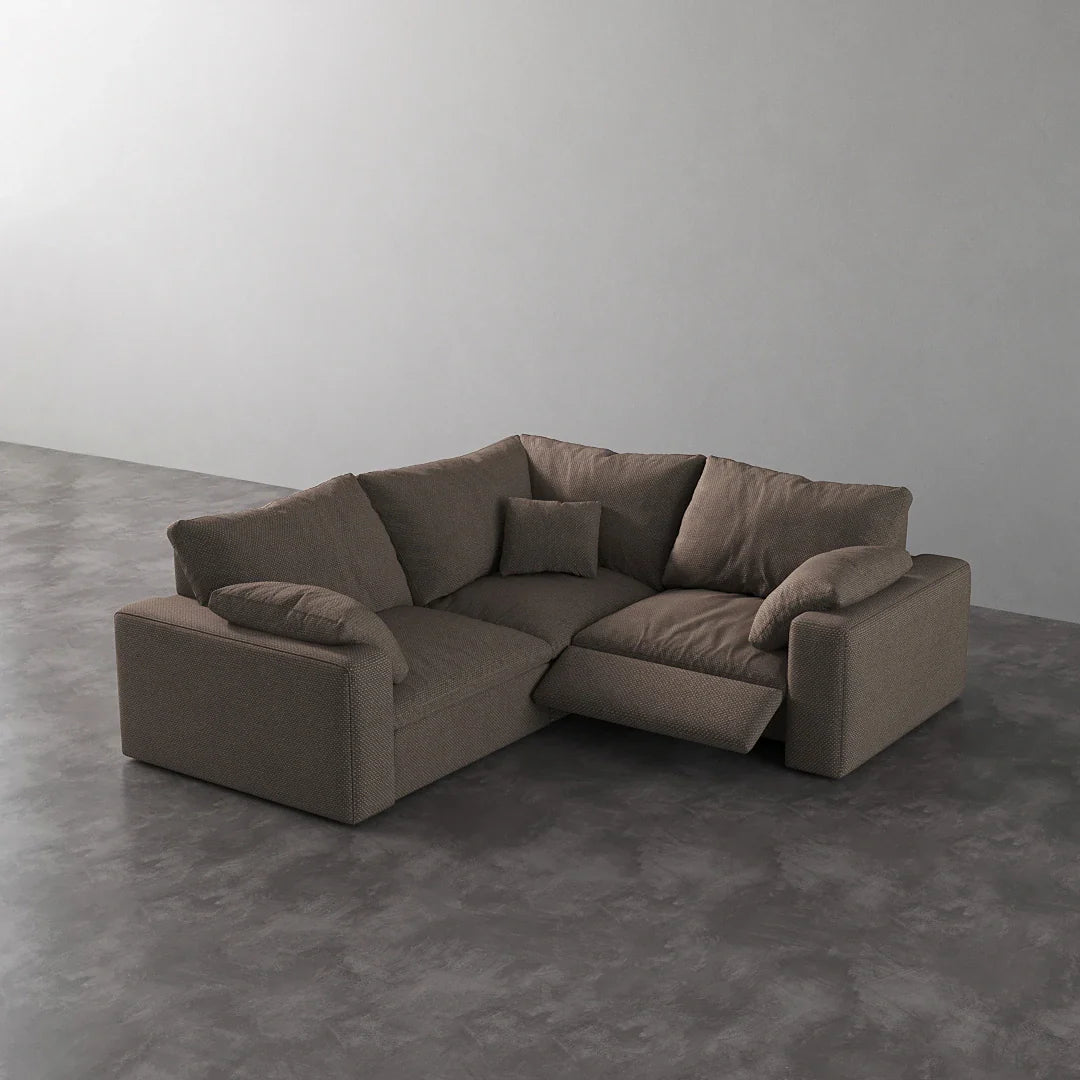 CloudLuxe Corner 3-Piece Modular Recliner Sectional-Linen