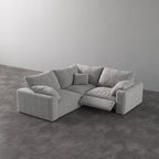 CloudLuxe Corner 3-Piece Modular Recliner Sectional-Bouclé