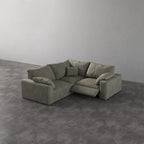 CloudLuxe Corner 3-Piece Modular Recliner Sectional-Corduroy