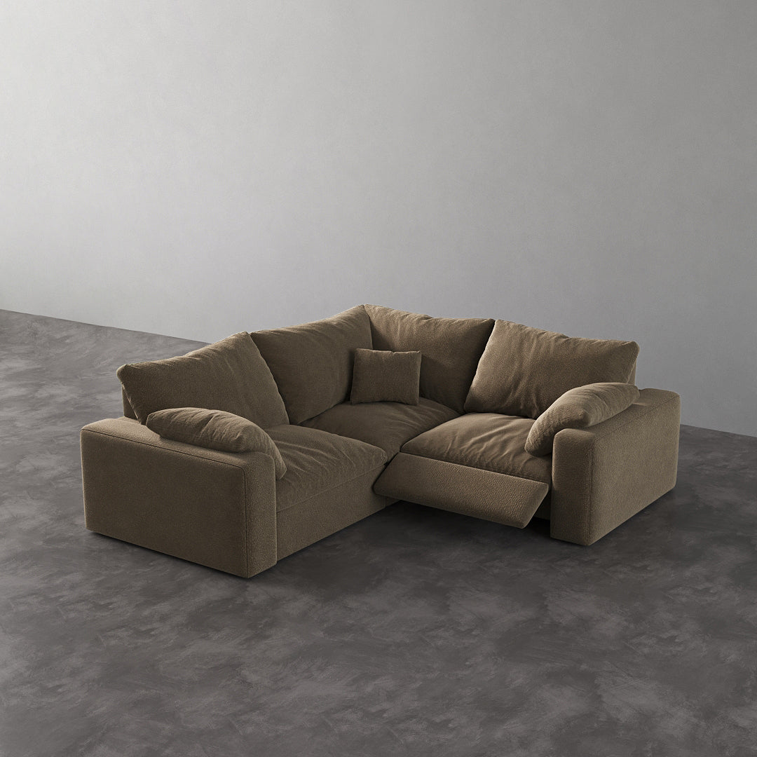 CloudLuxe Corner 3-Piece Modular Recliner Sectional