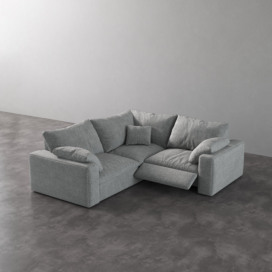 CloudLuxe Corner 3-Piece Modular Recliner Sectional-Linen