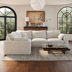 CloudLuxe L-Shape 4-Piece Modular Recliner Sectional-Velvet