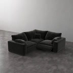 CloudLuxe Corner 3-Piece Modular Recliner Sectional-Velvet