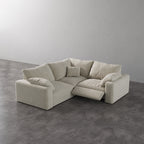 CloudLuxe Corner 3-Piece Modular Recliner Sectional-Bouclé