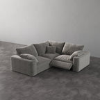 CloudLuxe Corner 3-Piece Modular Recliner Sectional-Velvet