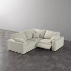 CloudLuxe Corner 3-Piece Modular Recliner Sectional-Velvet