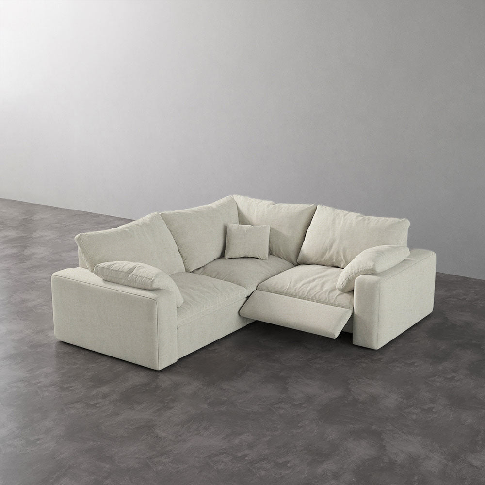 CloudLuxe Corner 3-Piece Modular Recliner Sectional-Velvet