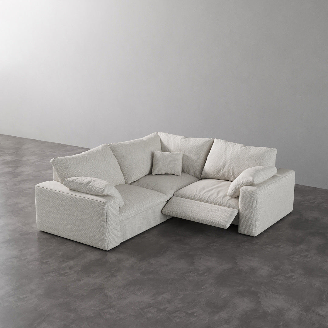 CloudLuxe Corner 3-Piece Modular Recliner Sectional-Linen