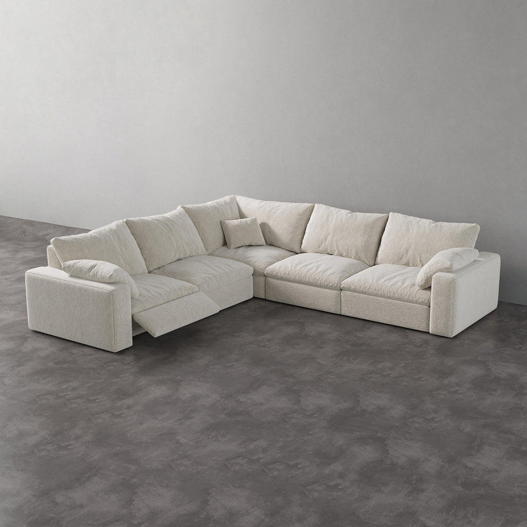 CloudLuxe Corner 5-Piece Modular Recliner Sectional