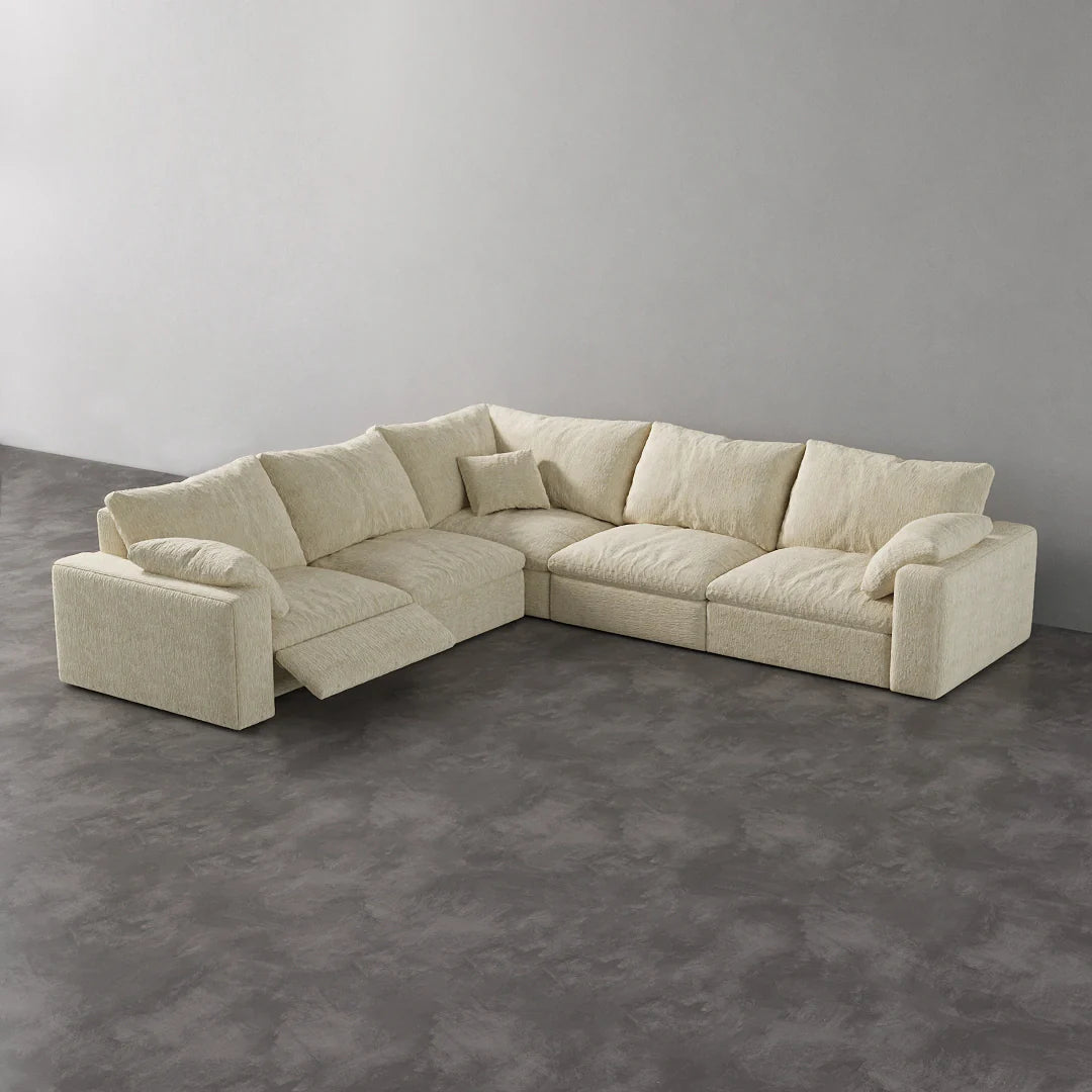 CloudLuxe Corner 5-Piece Modular Recliner Sectional