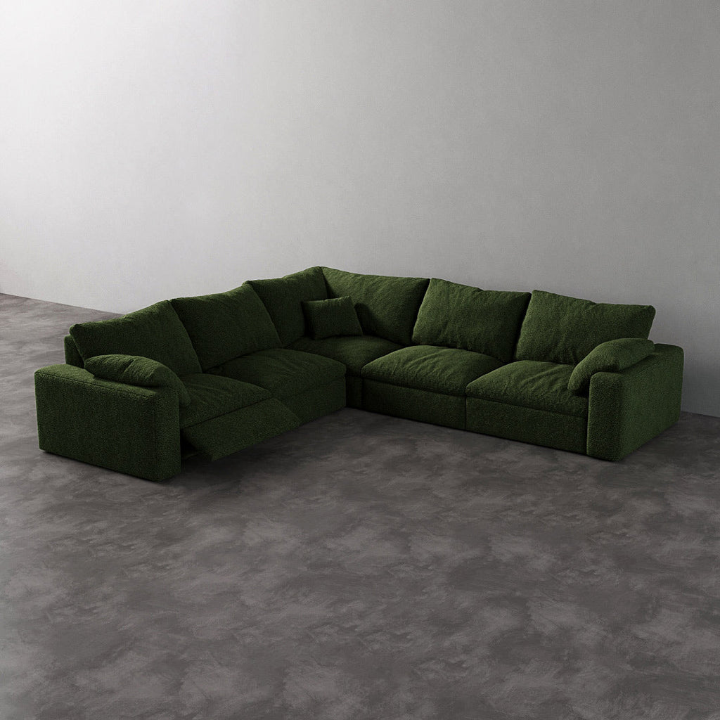 CloudLuxe Corner 5-Piece Modular Recliner Sectional
