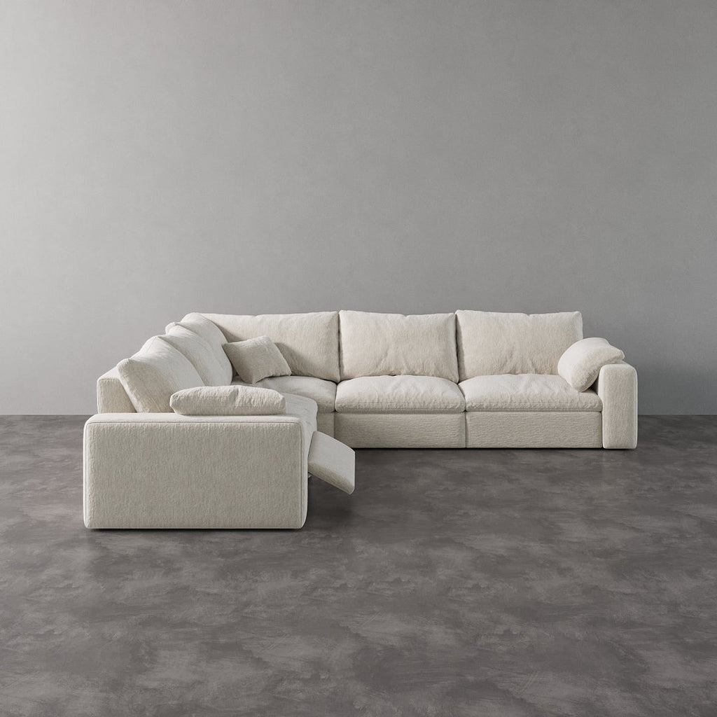 CloudLuxe Corner 5-Piece Modular Recliner Sectional