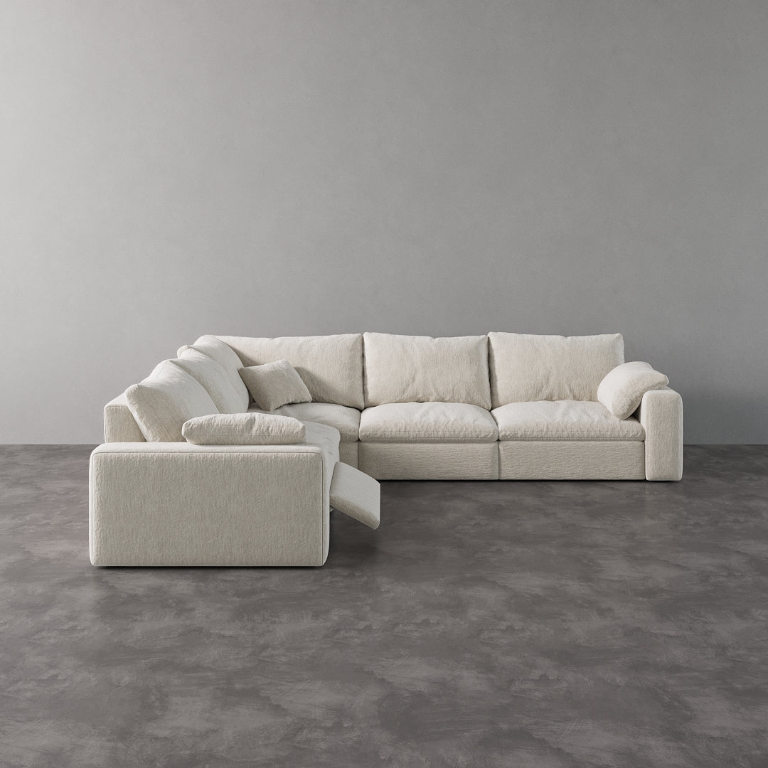 CloudLuxe Corner 5-Piece Modular Recliner Sectional