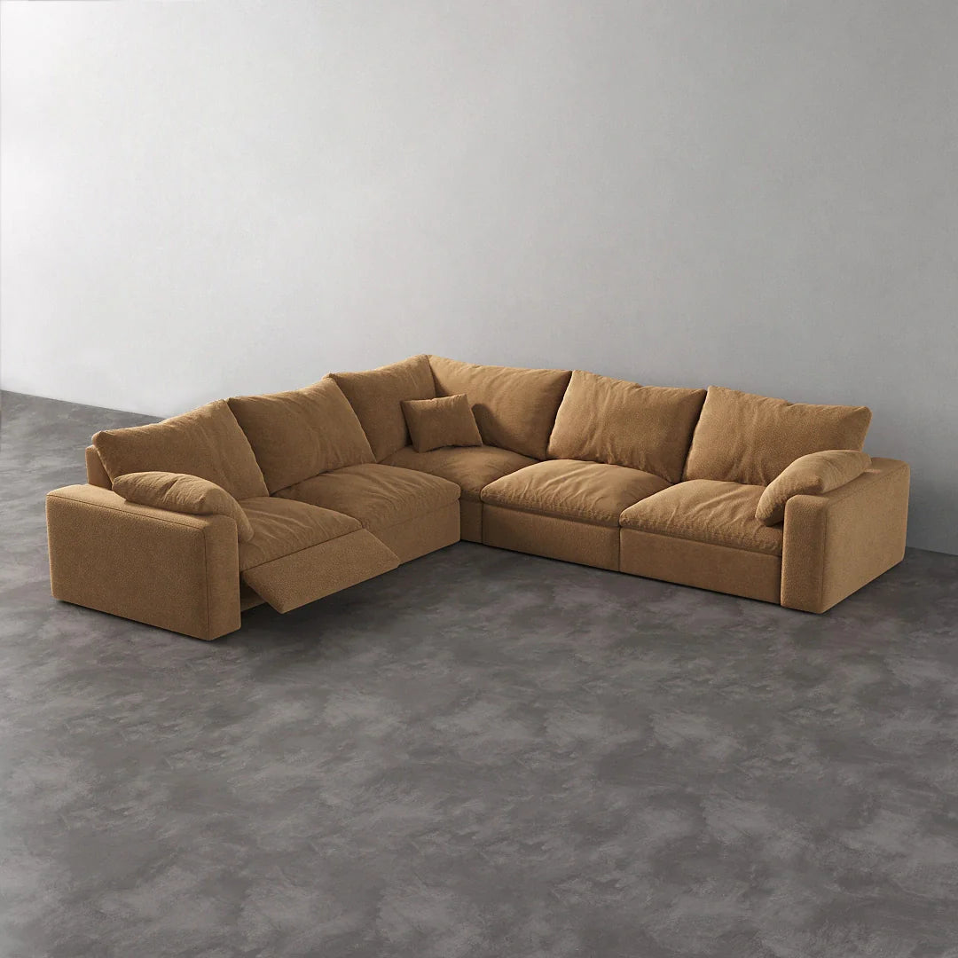 CloudLuxe Corner 5-Piece Modular Recliner Sectional