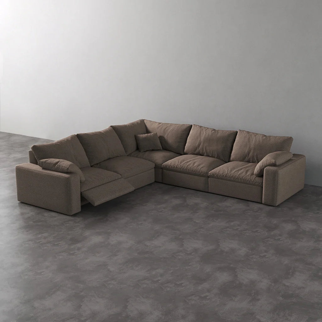 CloudLuxe Corner 5-Piece Modular Recliner Sectional