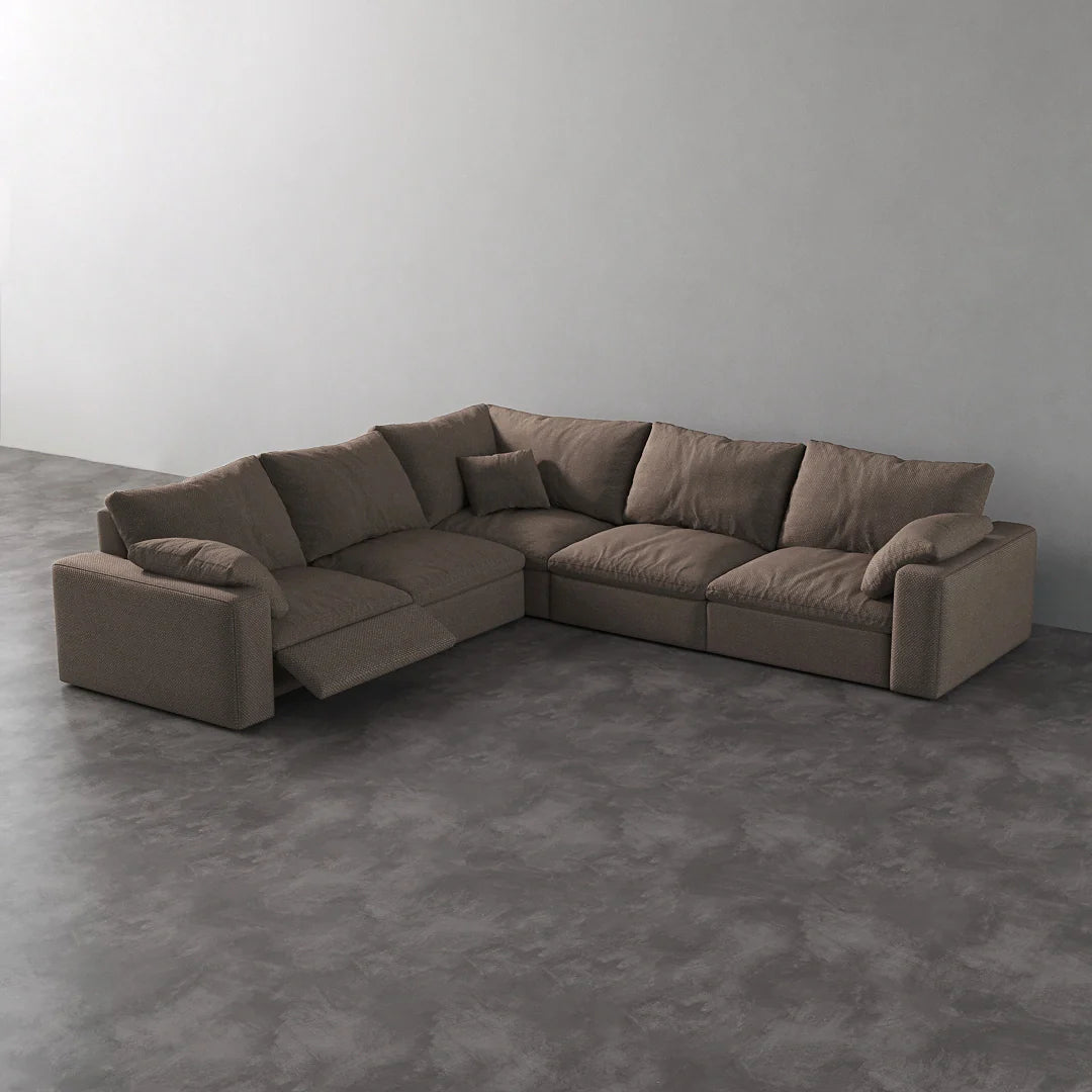 CloudLuxe Corner 5-Piece Modular Recliner Sectional