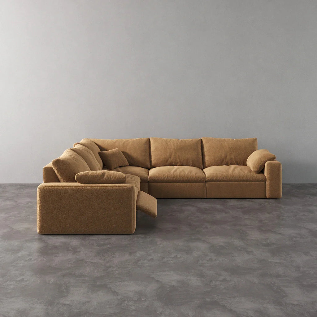 CloudLuxe Corner 5-Piece Modular Recliner Sectional