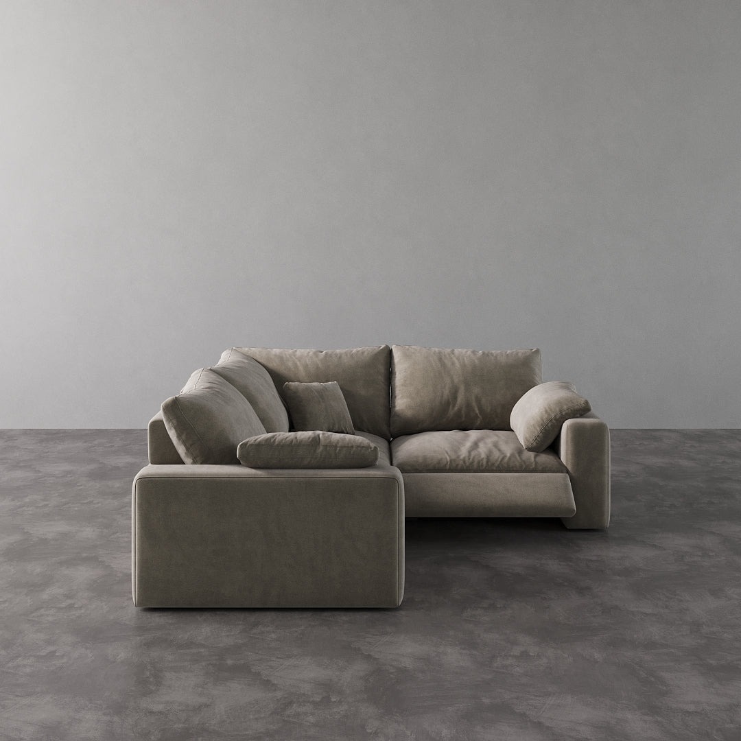 CloudLuxe Corner 3-Piece Modular Recliner Sectional-Velvet