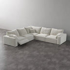 CloudLuxe Corner 5-Piece Modular Recliner Sectional