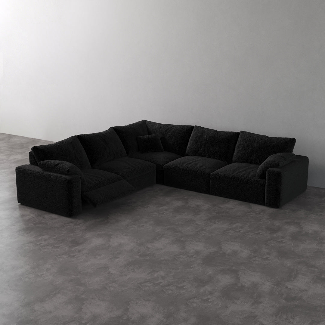 CloudLuxe Corner 5-Piece Modular Recliner Sectional