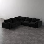 CloudLuxe Corner 5-Piece Modular Recliner Sectional-Bouclé