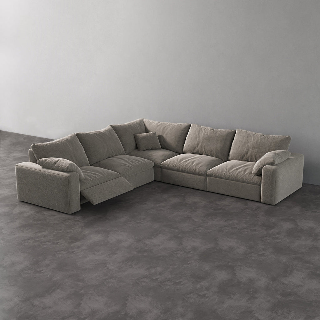 CloudLuxe Corner 5-Piece Modular Recliner Sectional