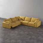 CloudLuxe Corner 5-Piece Modular Recliner Sectional-Corduroy