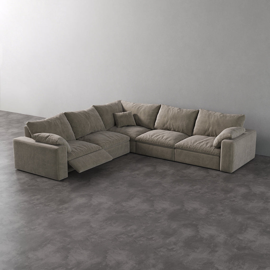 CloudLuxe Corner 5-Piece Modular Recliner Sectional