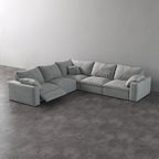 CloudLuxe Corner 5-Piece Modular Recliner Sectional-Linen