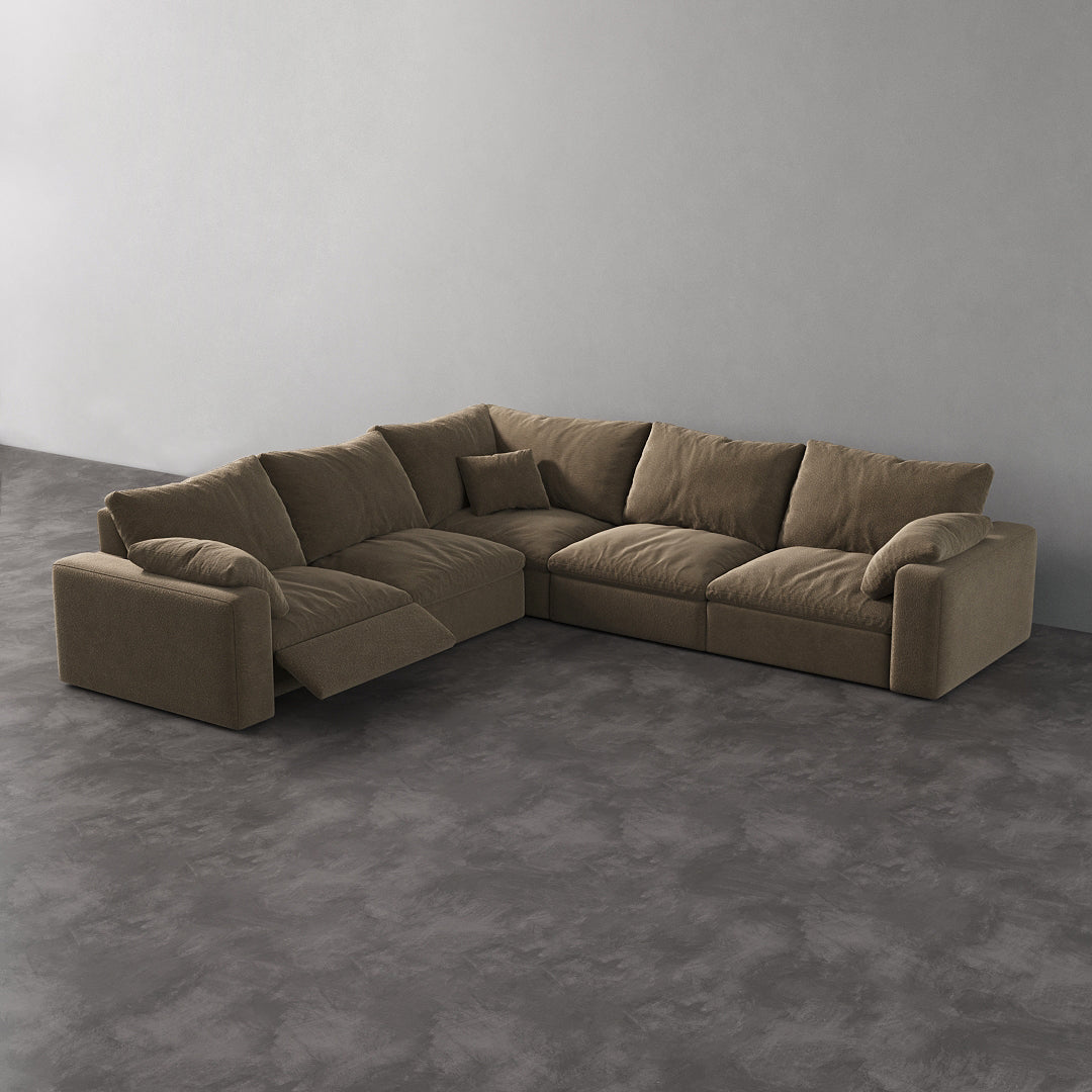 CloudLuxe Corner 5-Piece Modular Recliner Sectional-Pet-Friendly