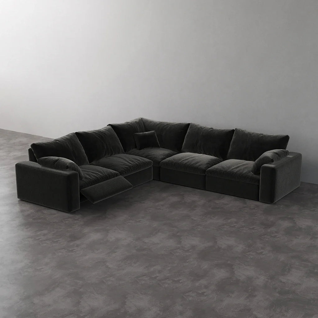 CloudLuxe Corner 5-Piece Modular Recliner Sectional