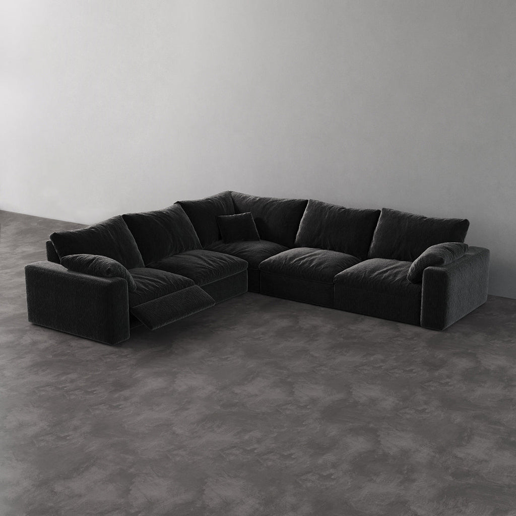 CloudLuxe Corner 5-Piece Modular Recliner Sectional