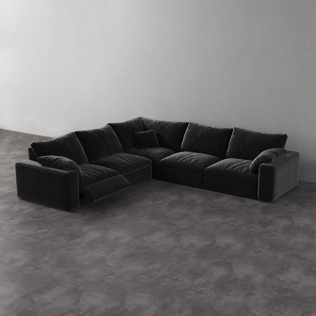 CloudLuxe Corner 5-Piece Modular Recliner Sectional